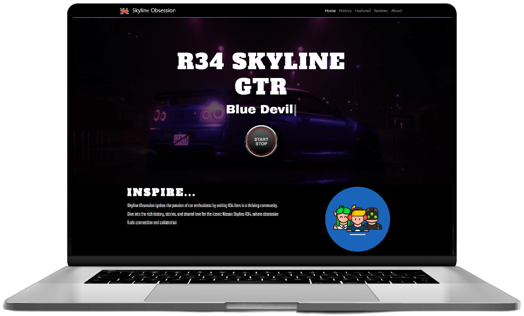 Laptop displaying the application